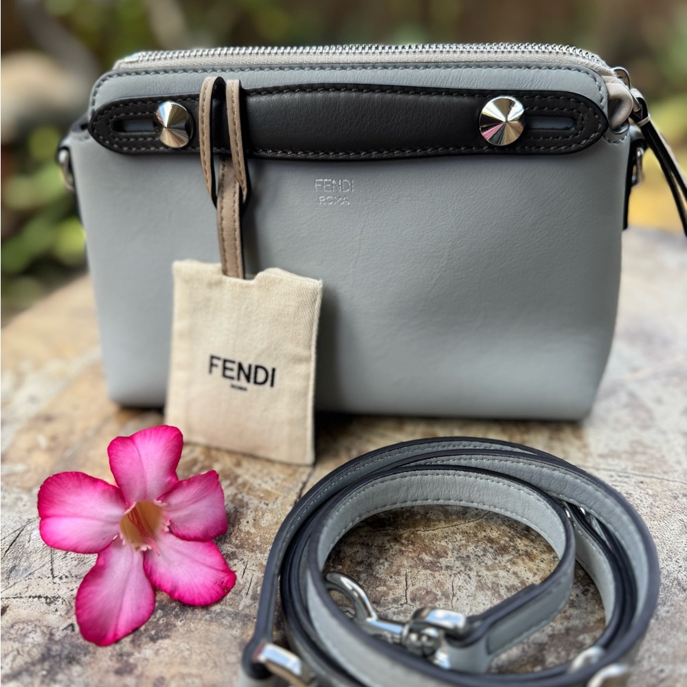 Fendi By The Way Mini Black and Gray Crossbody Bag